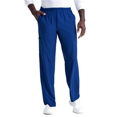 Men's Cargo Scrub Pant with Drawstring Elastic Waistband